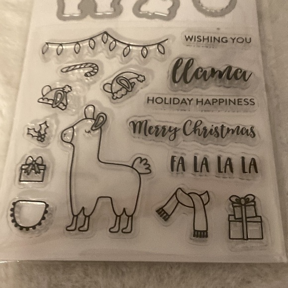 Hampton Art Llama Holiday Clear Stamps & Dies - Picture 2 of 5